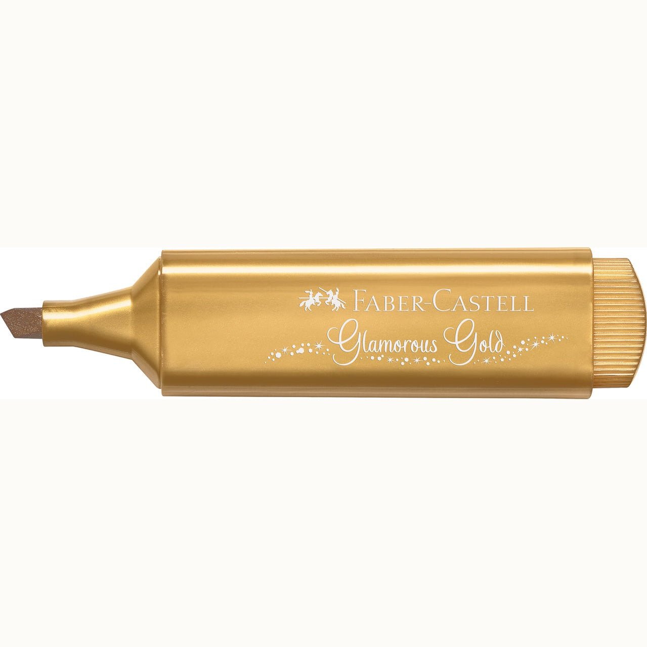 Sublinhador Faber-Castell Textliner Metálico Dourado - Papelaria Encantada
