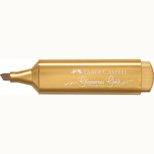 Sublinhador Faber-Castell Textliner Metálico Dourado - Papelaria Encantada