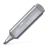 Sublinhador Faber-Castell Textliner Metálico Prateado - Papelaria Encantada