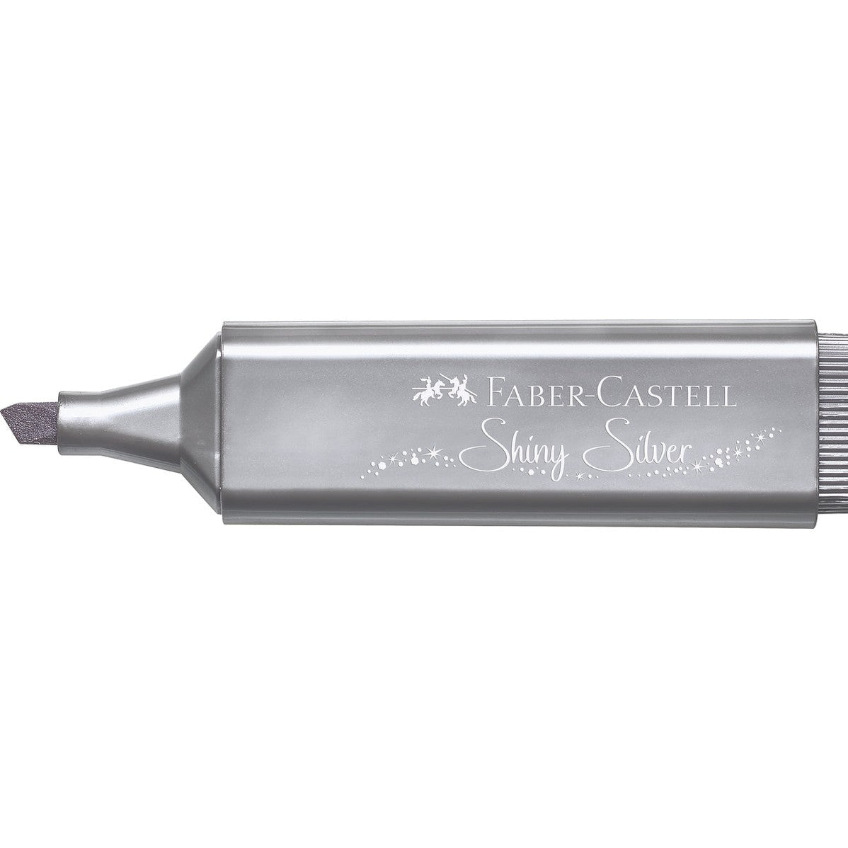 Sublinhador Faber-Castell Textliner Metálico Prateado - Papelaria Encantada