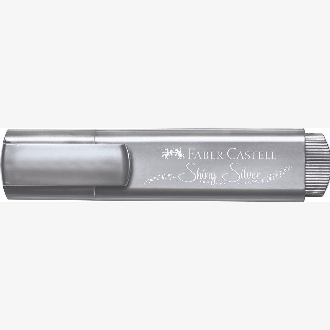 Sublinhador Faber-Castell Textliner Metálico Prateado - Papelaria Encantada