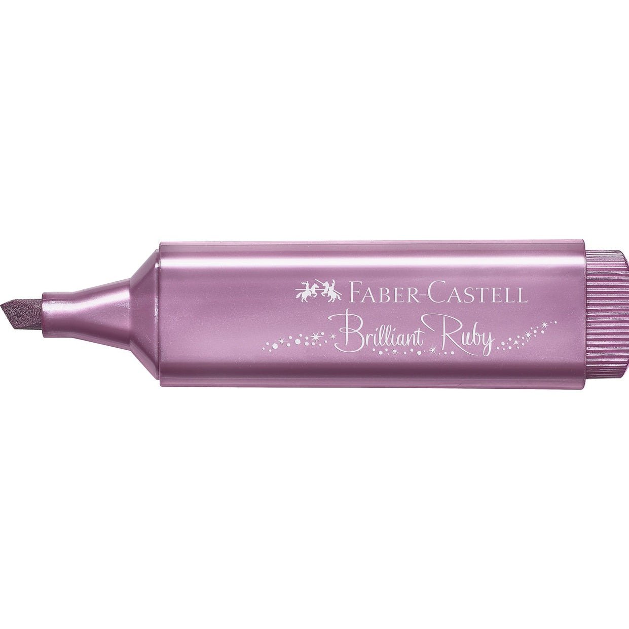 Sublinhador Faber-Castell Textliner Metálico Ruby - Papelaria Encantada