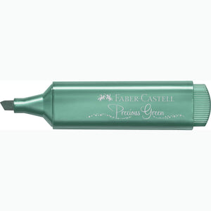 Sublinhador Faber-Castell Textliner Metálico Verde - Papelaria Encantada