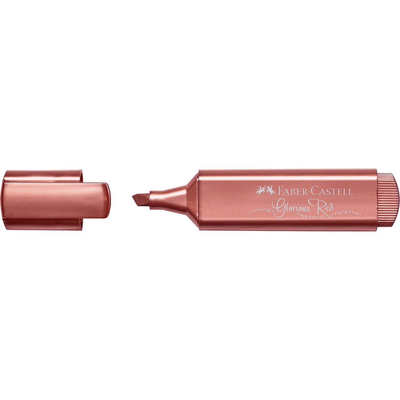 Sublinhador Faber-Castell Textliner Metálico Vermelho - Papelaria Encantada