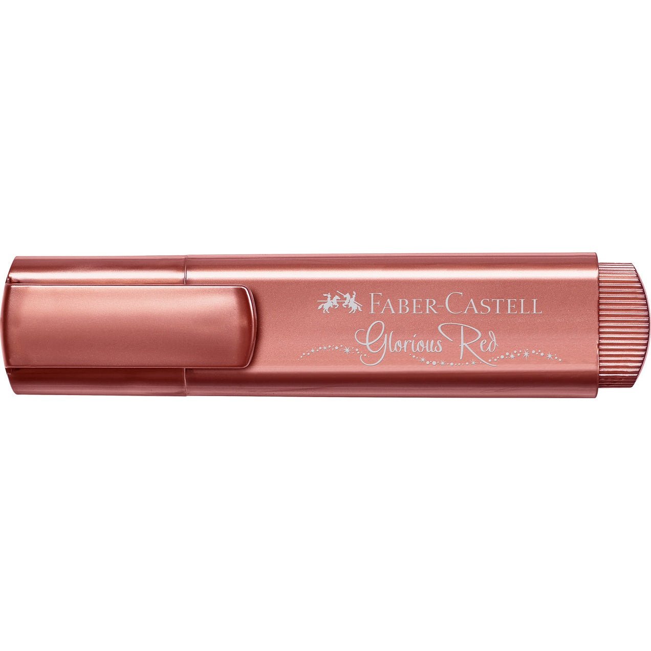 Sublinhador Faber-Castell Textliner Metálico Vermelho - Papelaria Encantada
