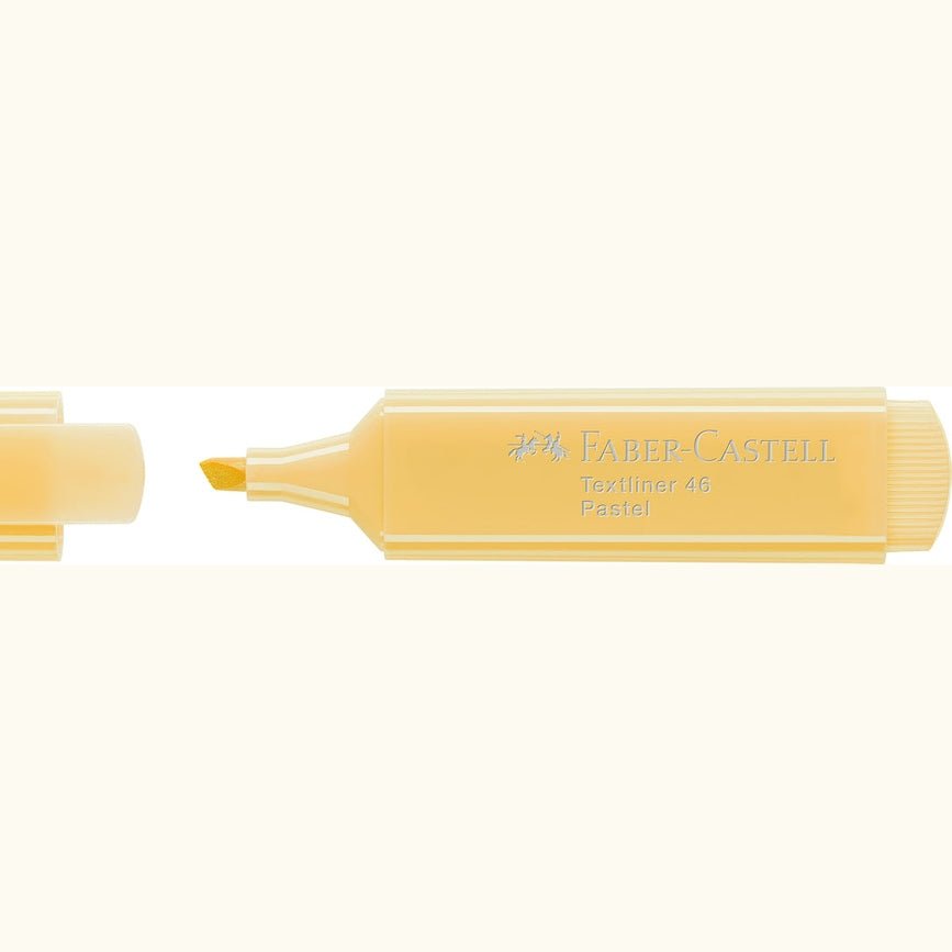 Sublinhador Faber-Castell Textliner Pastel Baunilha - Papelaria Encantada