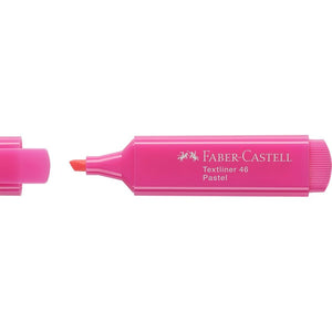 Sublinhador Faber-Castell Textliner Pastel Rosa - Papelaria Encantada