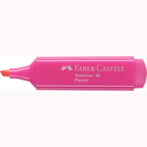 Sublinhador Faber-Castell Textliner Pastel Rosa - Papelaria Encantada
