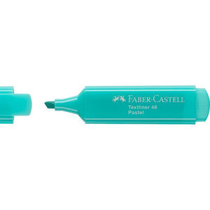 Sublinhador Faber-Castell Textliner Pastel Turquesa - Papelaria Encantada
