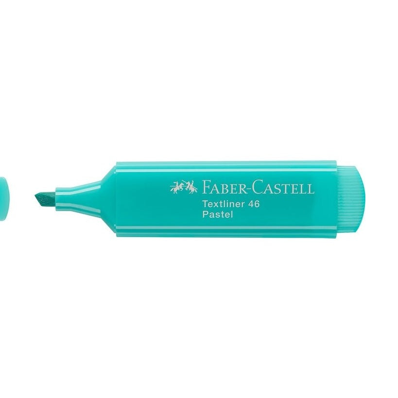Sublinhador Faber-Castell Textliner Pastel Turquesa - Papelaria Encantada