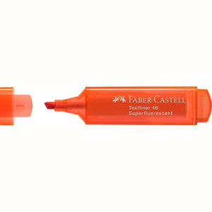 Sublinhador Faber-Castell Textliner Superfluorescente neon Laranja - Papelaria Encantada