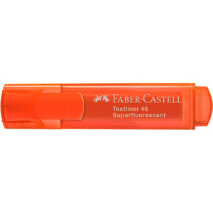 Sublinhador Faber-Castell Textliner Superfluorescente neon Laranja - Papelaria Encantada