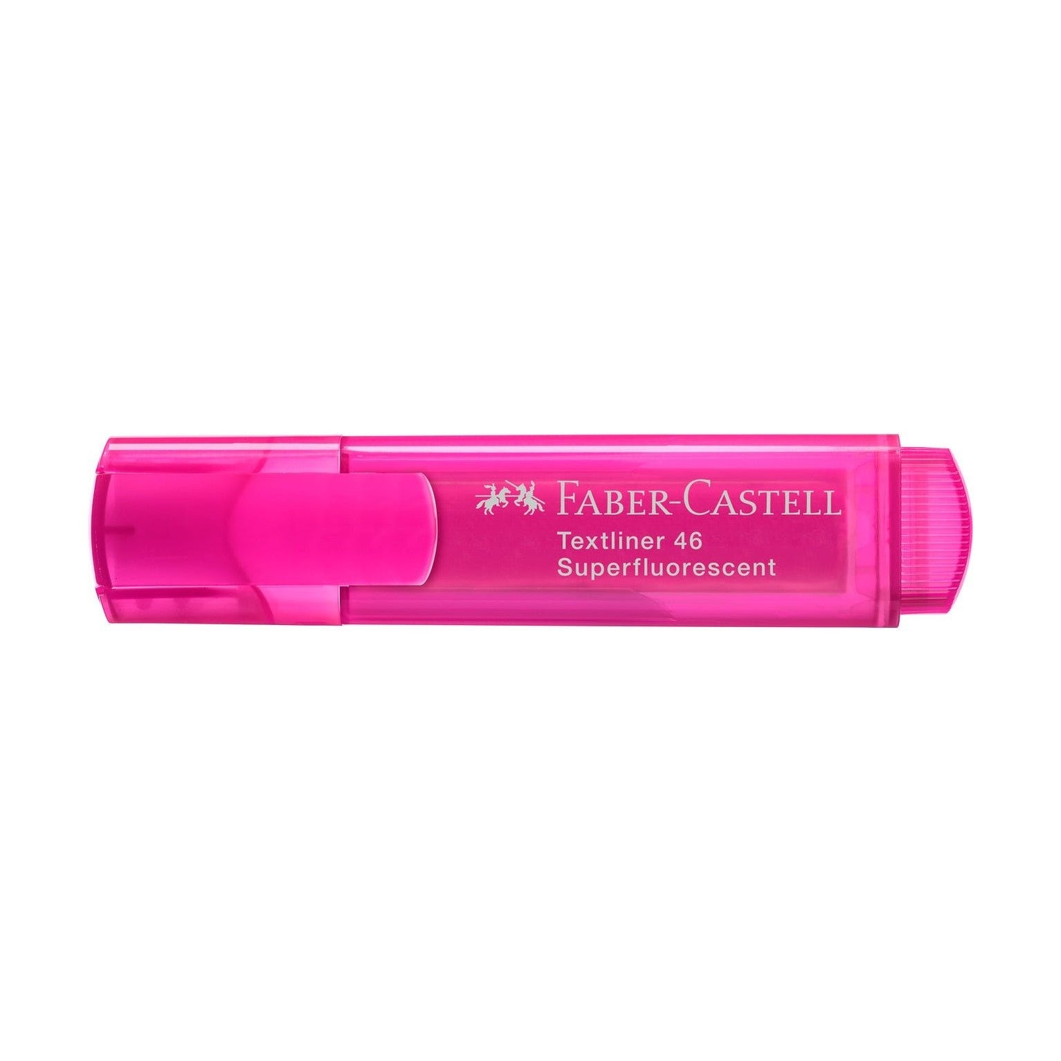 Sublinhador Faber-Castell Textliner Superfluorescente neon Rosa - Papelaria Encantada