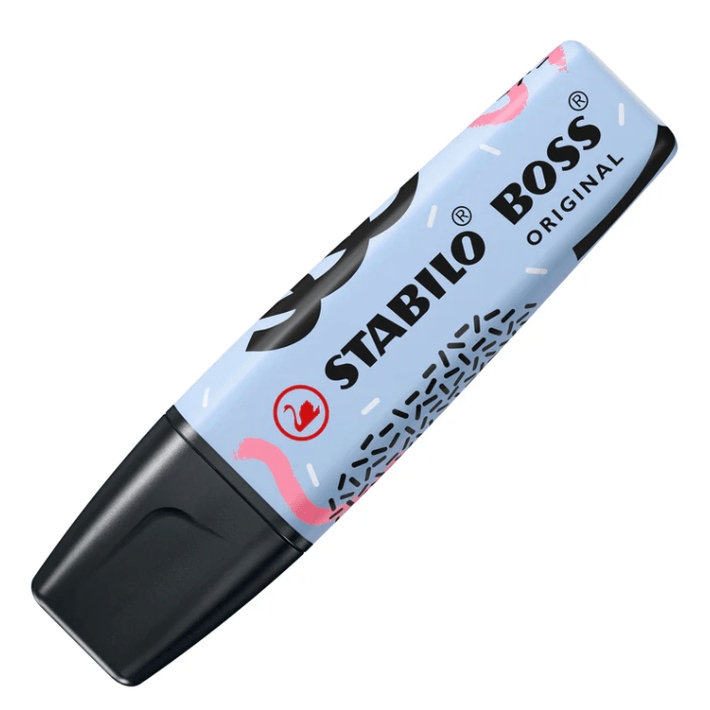 Sublinhador Stabilo Boss Ed. Limitada Ju Schnee Azul Pastel - Papelaria Encantada