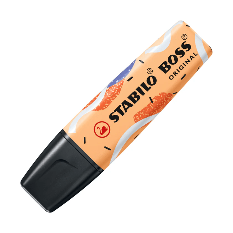 Sublinhador Stabilo Boss Ed. Limitada Ju Schnee Laranja Pastel - Papelaria Encantada