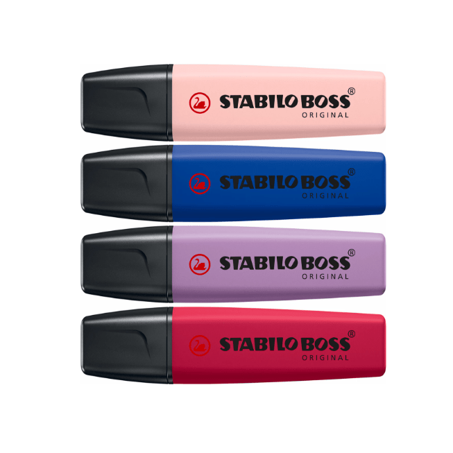 Sublinhador Stabilo Boss Wildflower Nature Colors 4 Cores - Papelaria Encantada