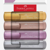 Sublinhadores Faber-Castell Textliner Cores metálicas - Papelaria Encantada