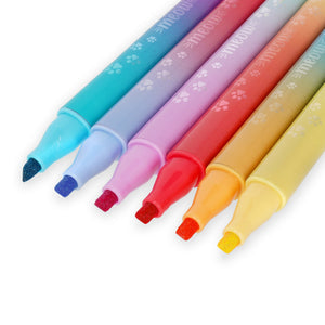 Sublinhadores Legami Ponta Dupla Pastel com glitter - Papelaria Encantada