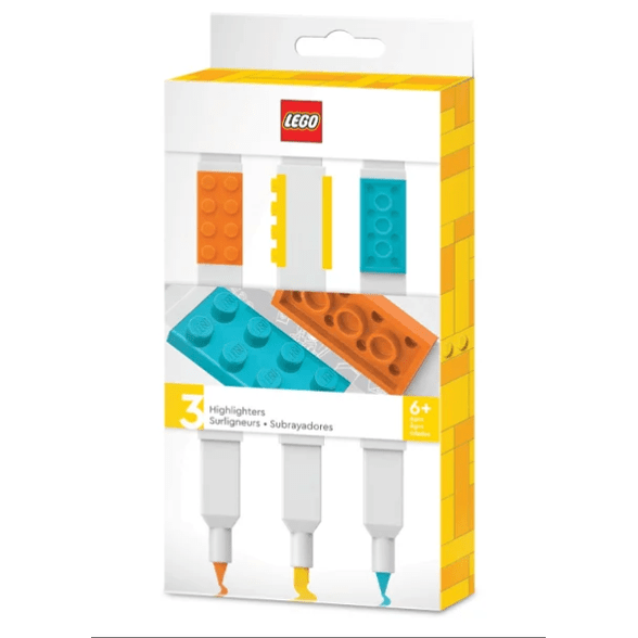 Sublinhadores LEGO 3 unidades - Papelaria Encantada