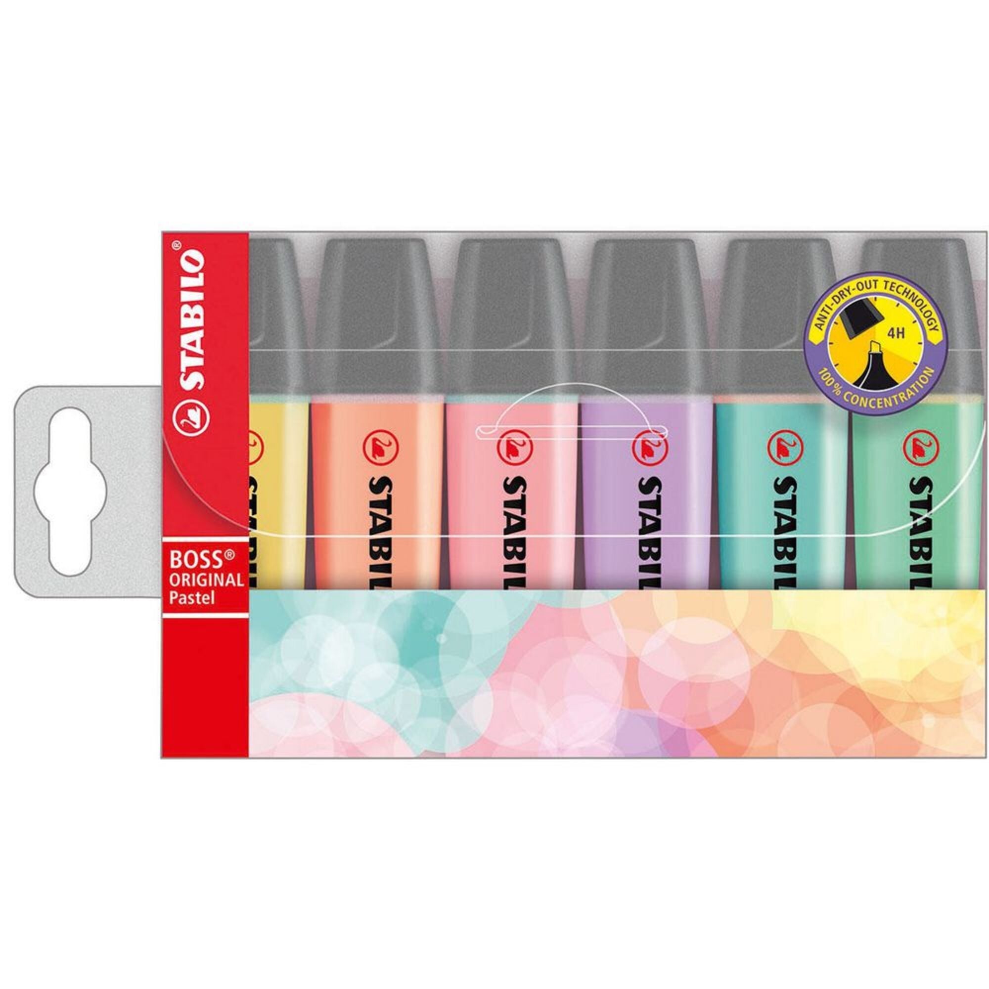 Sublinhadores Stabilo boss cores pastel conjunto de 6 - Papelaria Encantada