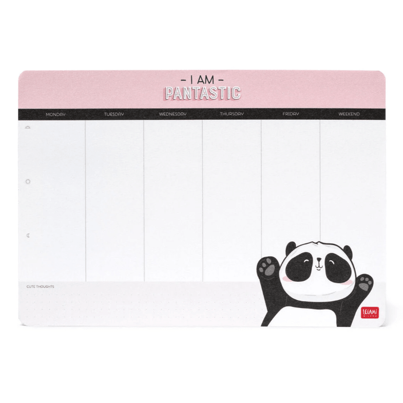 Tapete de rato em papel Panda e cubo de notas - Smart Notes - Legami - Papelaria Encantada