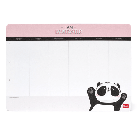 Tapete de rato em papel Panda e cubo de notas - Smart Notes - Legami - Papelaria Encantada
