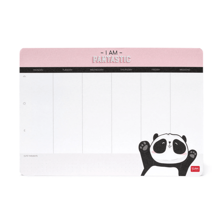 Tapete de rato em papel Panda e cubo de notas - Smart Notes - Legami - Papelaria Encantada