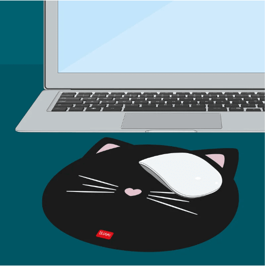 Tapete de rato Gato preto Legami - Papelaria Encantada