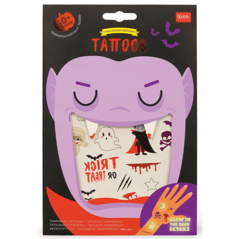 Tatuagens Temporárias - Halloween Legami - Papelaria Encantada