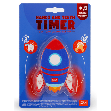 Temporizador 2 em 1 - Espaço para mãos e dentes - Legami - Papelaria Encantada