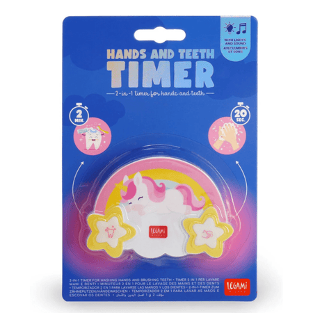 Temporizador 2 em 1 - Unicórnio para mãos e dentes - Legami - Papelaria Encantada