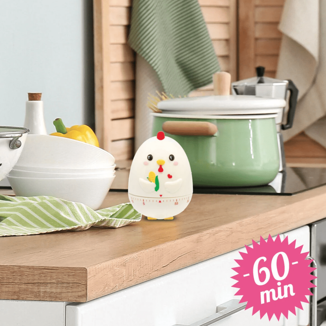 Temporizador de cozinha galinha - Legami - Papelaria Encantada