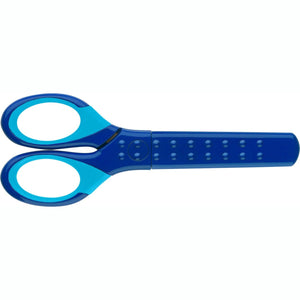 Tesoura Faber-Castell Grip com proteção L+R Azul - Papelaria Encantada