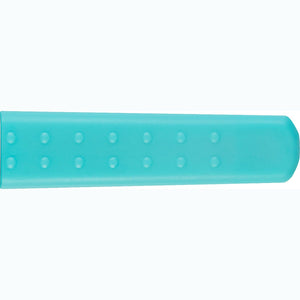 Tesoura Faber-Castell Grip com proteção L+R Azul Turquesa - Papelaria Encantada