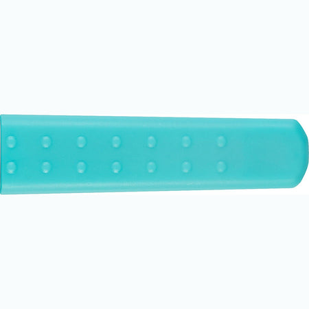 Tesoura Faber-Castell Grip com proteção L+R Azul Turquesa - Papelaria Encantada