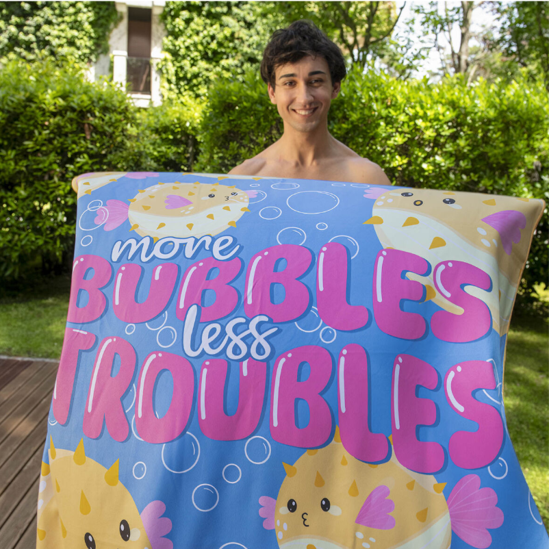 Toalha de praia Legami Bubbles - Papelaria Encantada