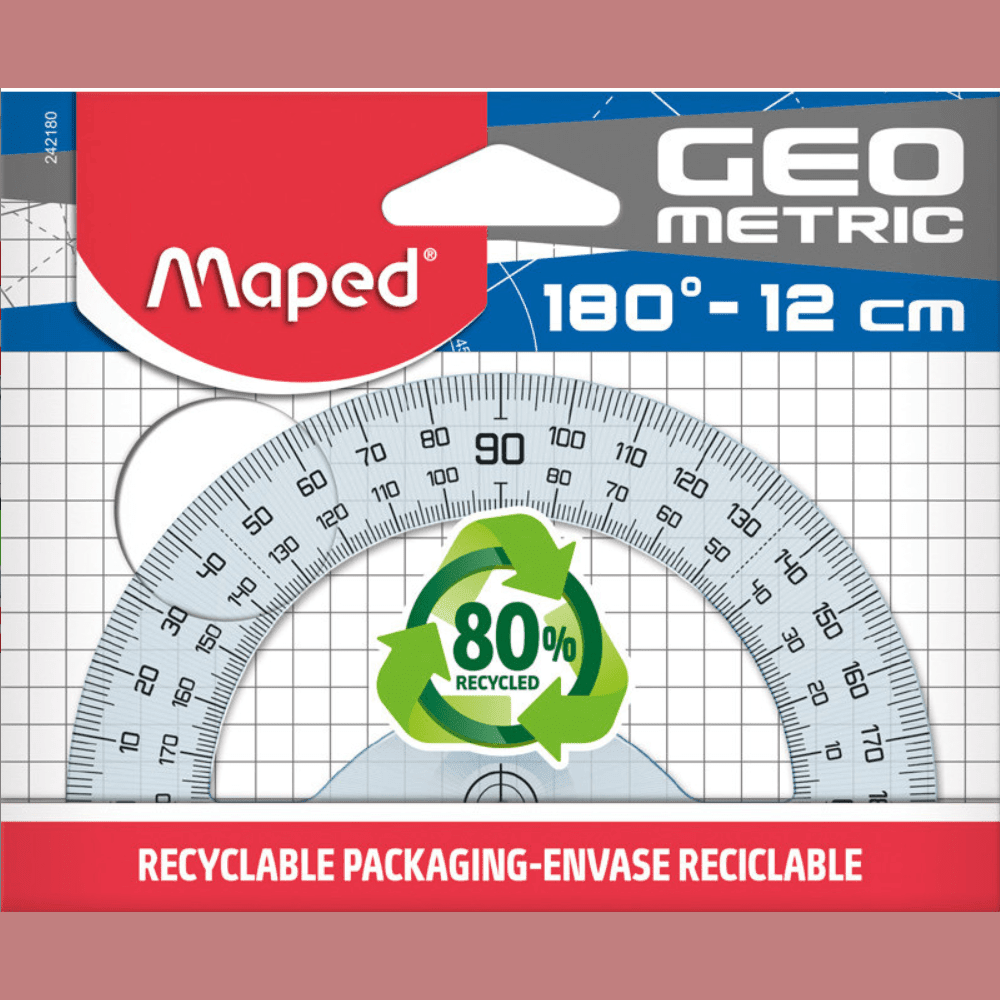 Transferidor maped 180º 12cm - Papelaria Encantada