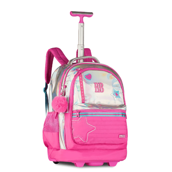 Trolley Rebecca Bonbon Rosa 48cm - Papelaria Encantada