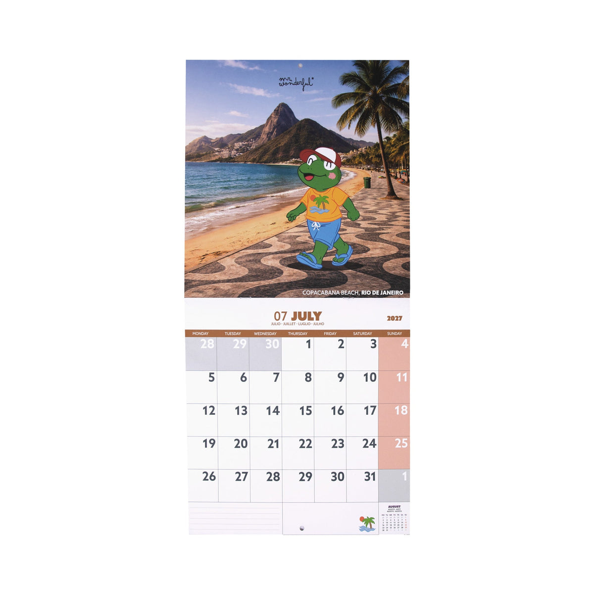 Calendário de parede Mr. Wonderful Friends on Tour 2027 — fotografia oficial 06
