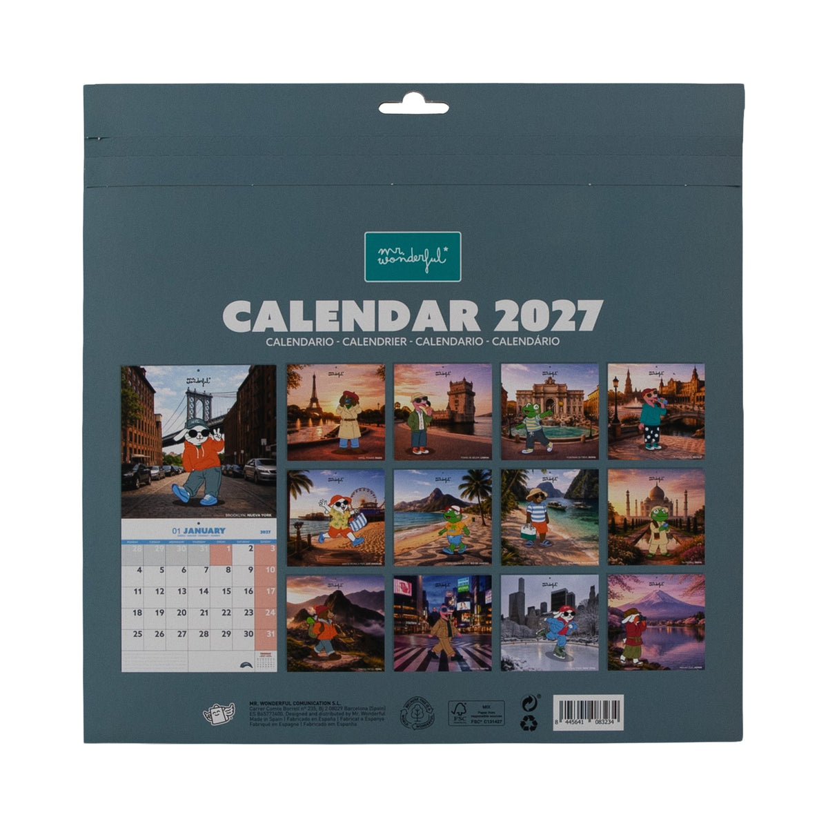 Calendário de parede Mr. Wonderful Friends on Tour 2027 — fotografia oficial 02