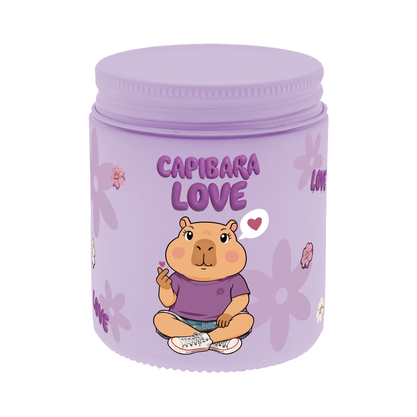 Vela Aromática - Amarela - Lilac - Capivara Love - Papelaria Encantada