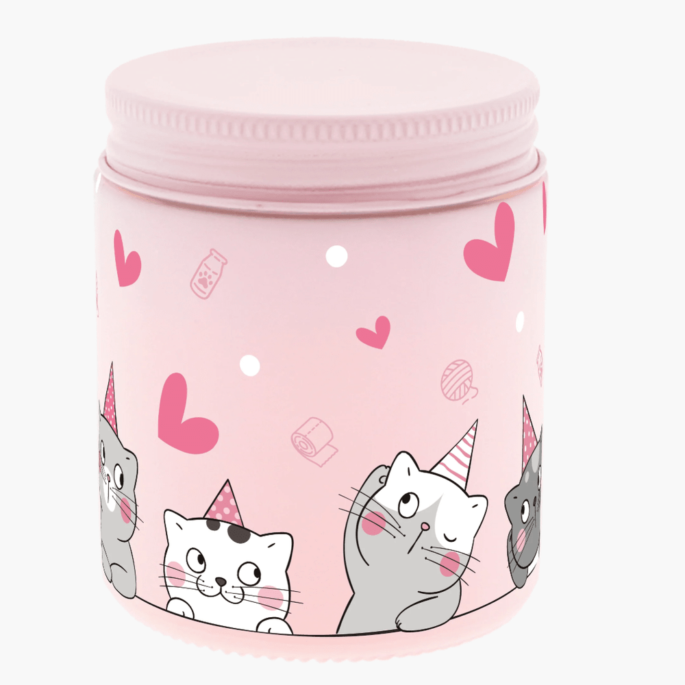 Vela Aromática Gatos - Rosas - Papelaria Encantada