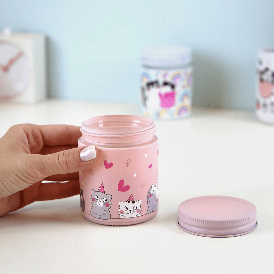 Vela Aromática Gatos - Rosas - Papelaria Encantada