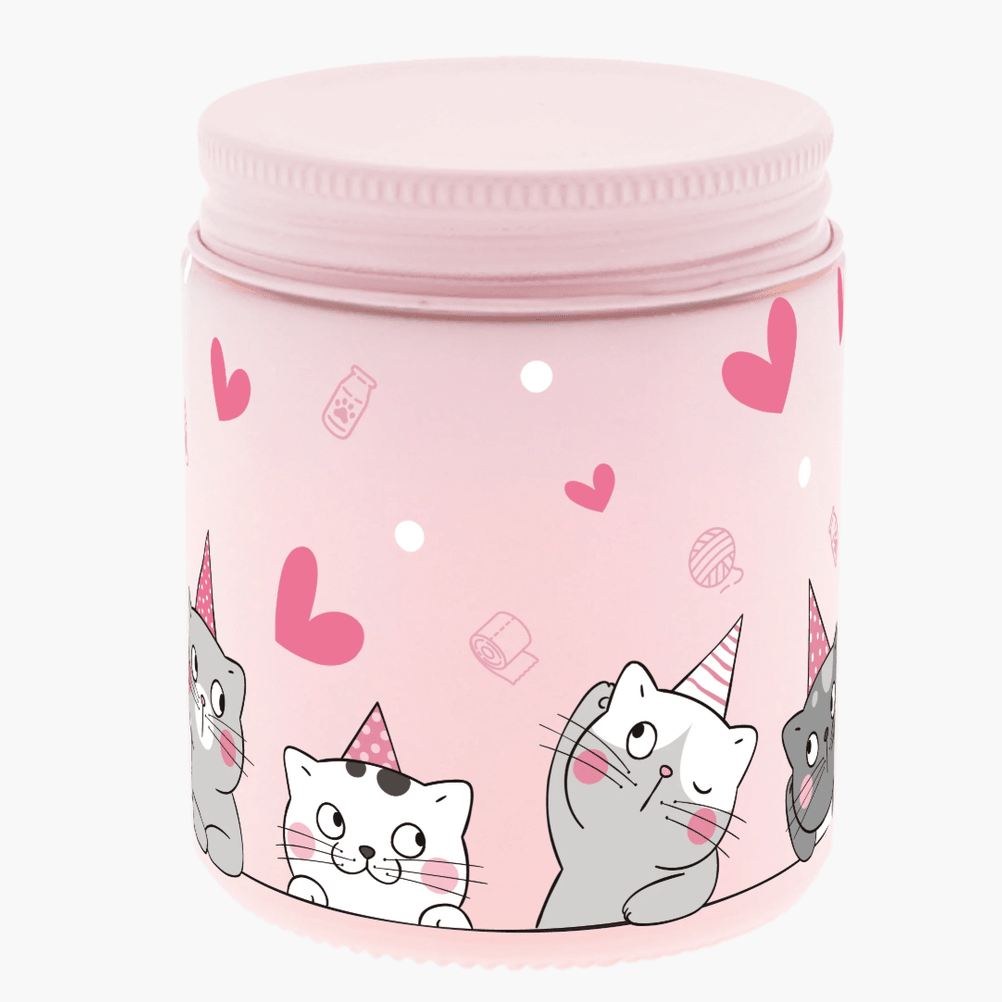 Vela Aromática Gatos - Rosas - Papelaria Encantada