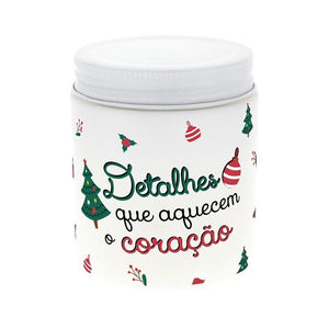 Vela de Natal "Detalhes que aquecem o coração" - Papelaria Encantada
