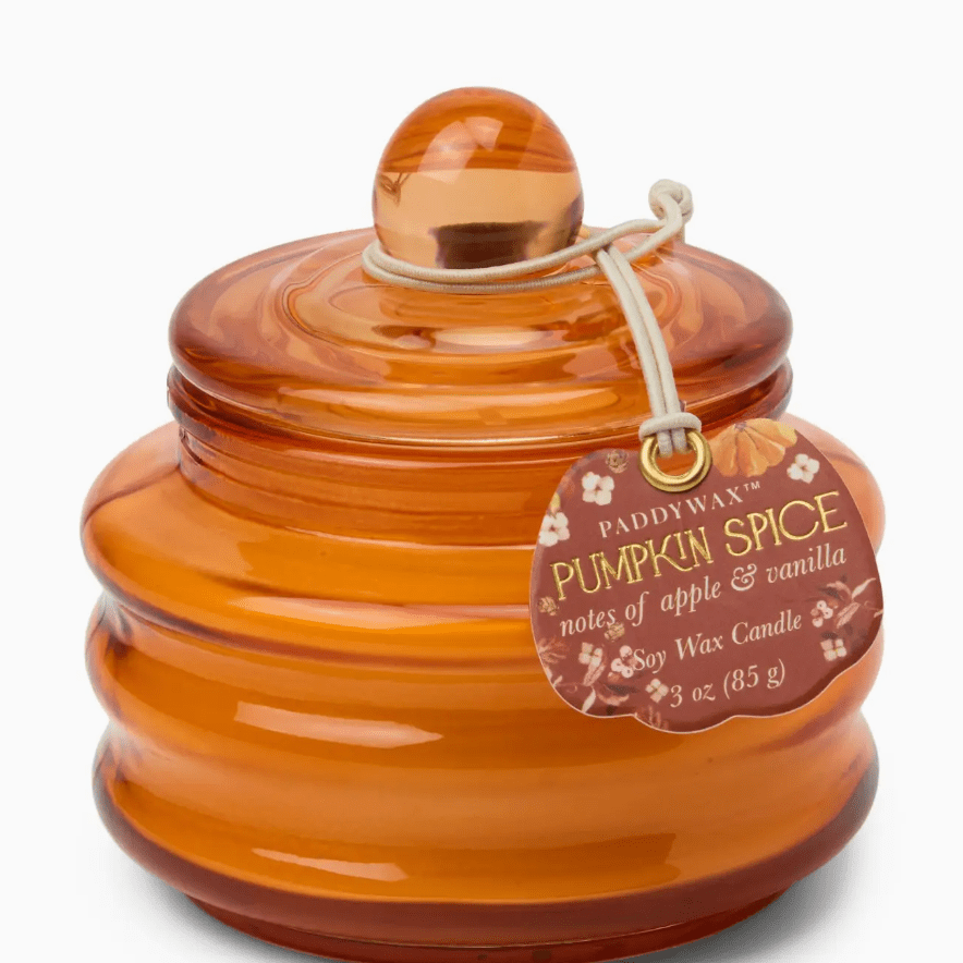 Vela de vidro Beam 85g - Laranja - Especiarias de abóbora - Papelaria Encantada