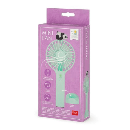 Ventoinha Portátil Recarregável com Base Panda Legami - Papelaria Encantada