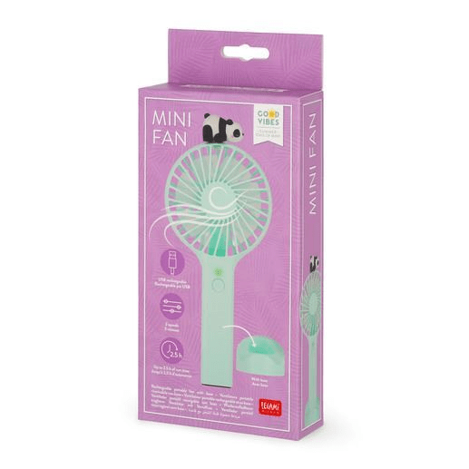 Ventoinha Portátil Recarregável com Base Panda Legami - Papelaria Encantada